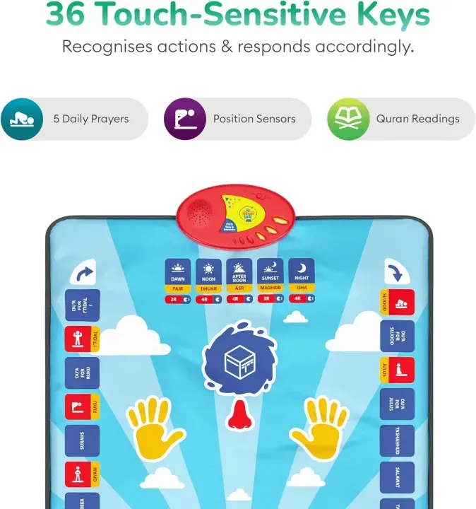 Kids Educational Prayer Mat – Interactive Namaz Learning Mat view 2