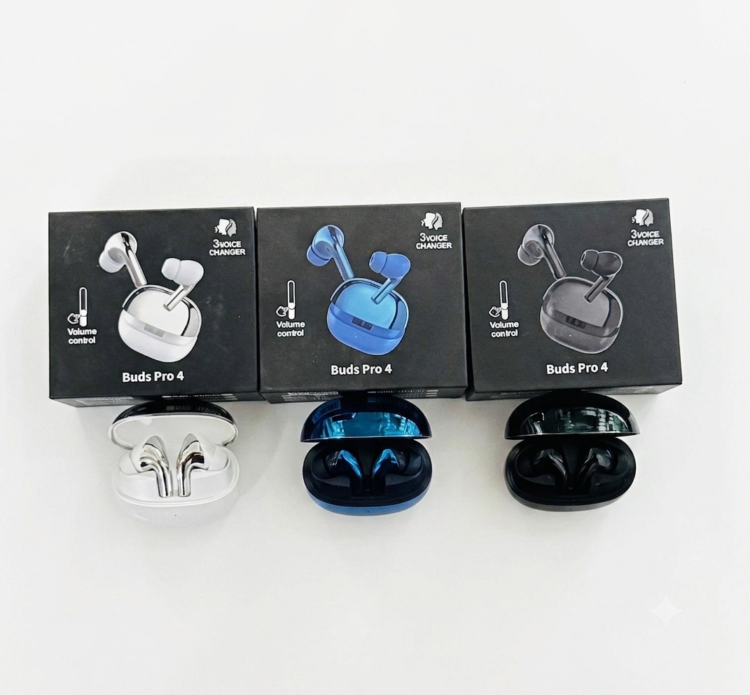 Buds Pro 4 Wireless Earbuds - Voice Changer & Touch Control | Random Colour view 3
