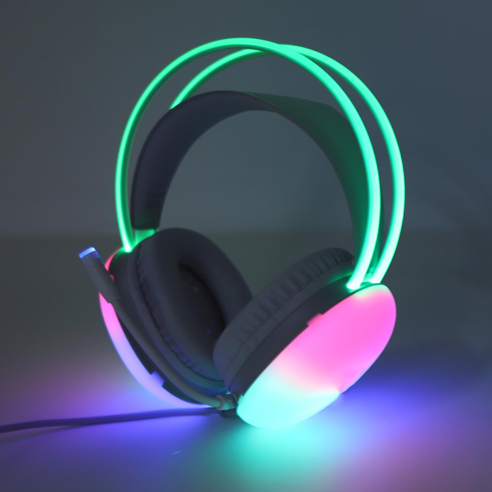 Glowing LED RGB Wireless Bluetooth Headphones | Random Color view 3