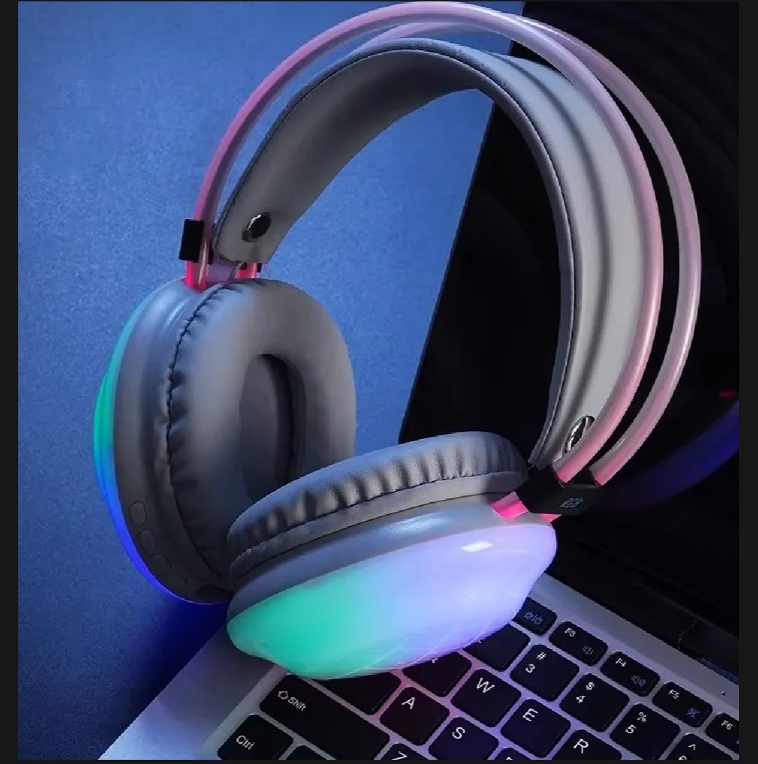 Glowing LED RGB Wireless Bluetooth Headphones | Random Color view 2