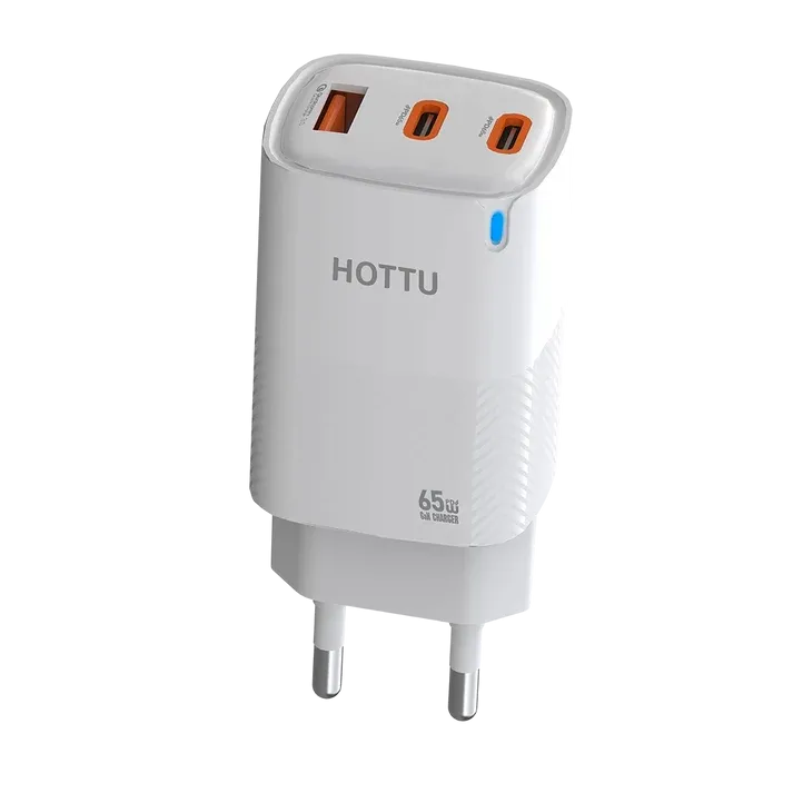 HOTTU FC34 65W GaN Super Quick Charger – Dual USB-C PD & USB-A Fast Charging view 3