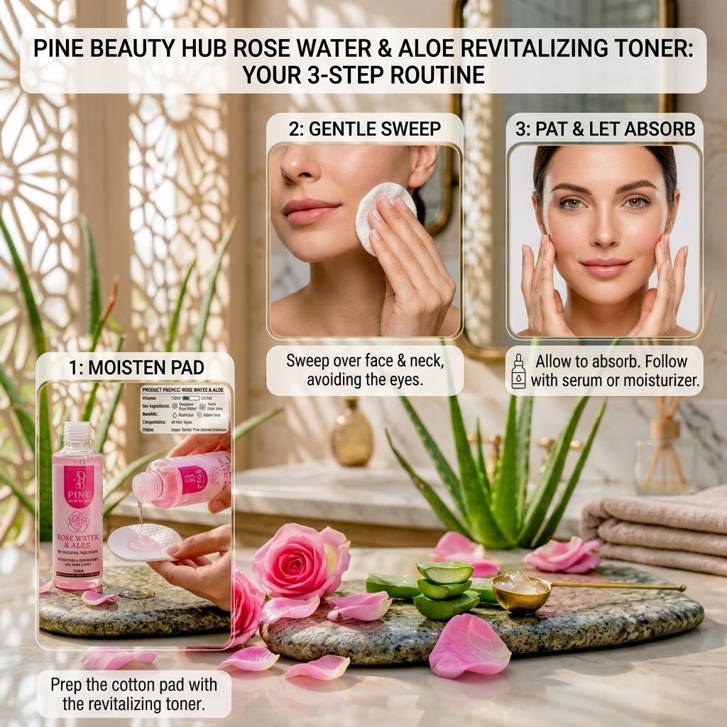 Rose Water & Aloe Revitalizing Face Toner - 120ml | Hydrating & Refreshing Facial Mist for All Skin Types view 2