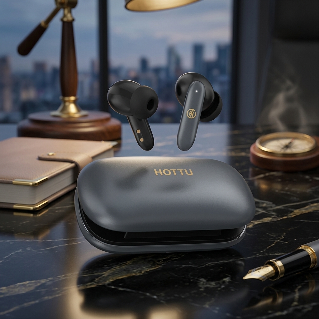 HOTTU TS01 Pocket Buds – Quad Mic ENC, Bluetooth 5.4 & 40 Hours Playtime view 2