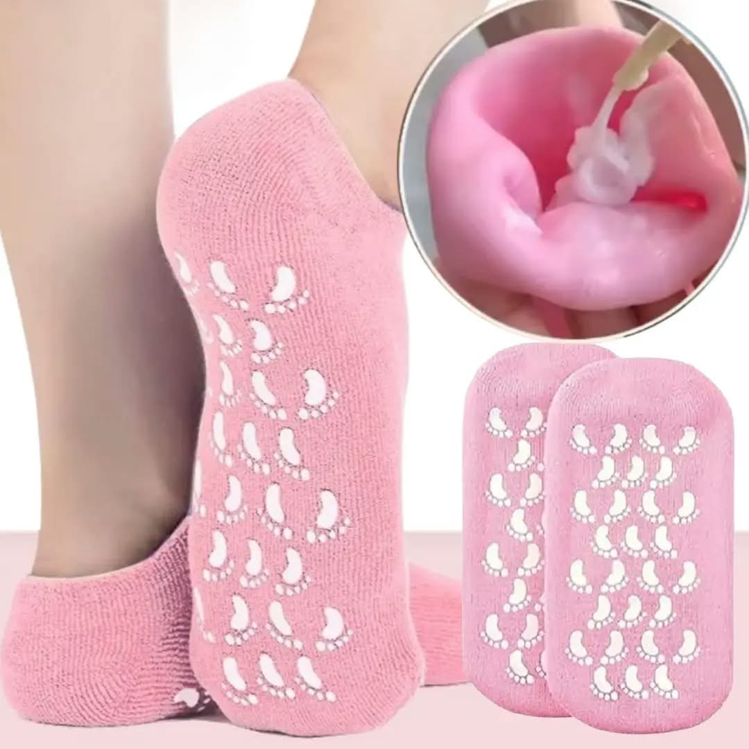 High Quality Moisturizing Gel Socks - 1 Pair - MultiColor view 3
