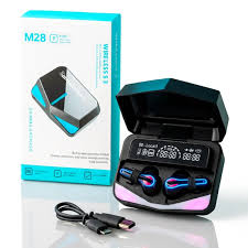 M28 TWS Gaming Earbuds with Charging Case view 2