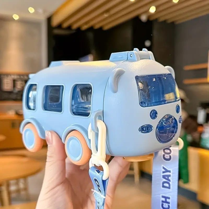 Kids Bus Shaped Water Bottle with Carry Strap - 500ml view 3