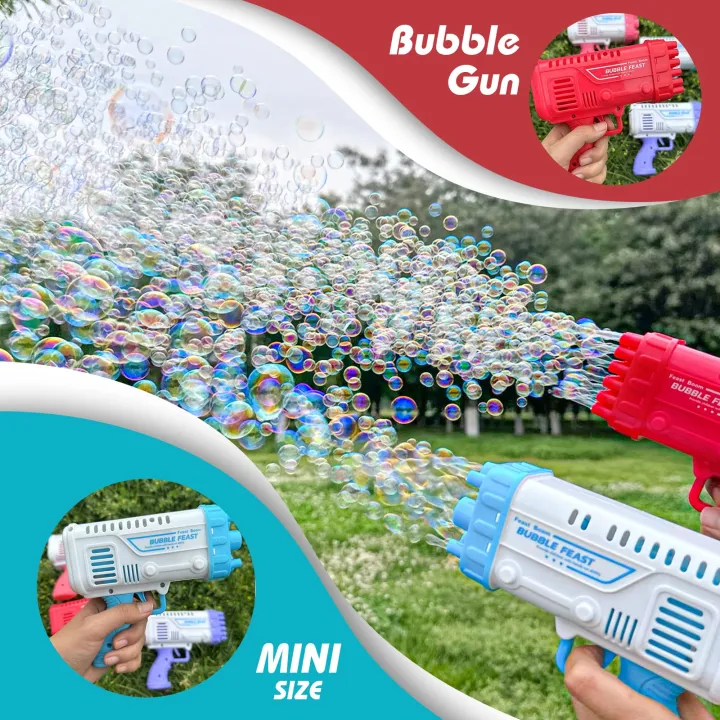2 in 1 Bazooka Bubble Gun for Kids – Automatic Bubble Blower Toy with Colorful Bubbles (Random Color) view 4