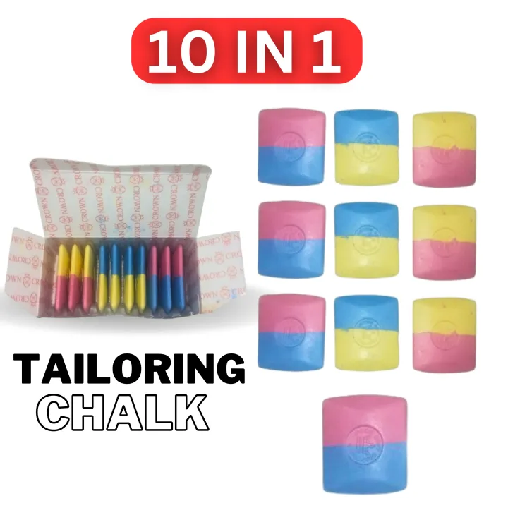 CROWN Tailor Soft Crayons (Double Color) - 10 Pieces