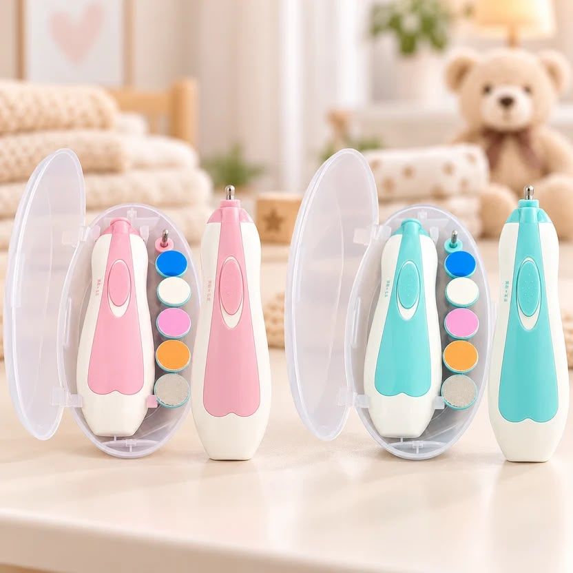 Premium 6-in-1 Baby Electric Nail Trimmer Kit – Safe, Silent & Gentle Automatic Nail Clipper for Newborns, Toddlers & Adults (Random Color) view 5