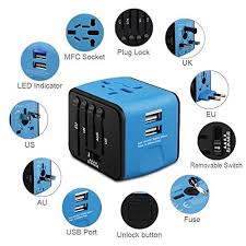 Universal Travel Adapter Worldwide Plug Converter Random Color view 2