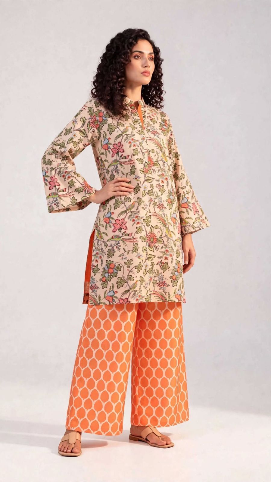 Women’s Lawn 2-Piece Pret Stitched Co-Ord Set/Kameez Shalwar - Apparel And Fashion Accessory view 4