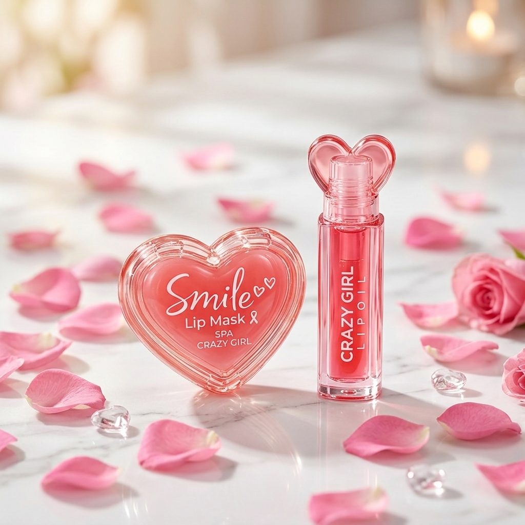 2 In 1 Crazy Girl Lip Oil + Lip Mask Set Cosmetics Product For Girl's view 2