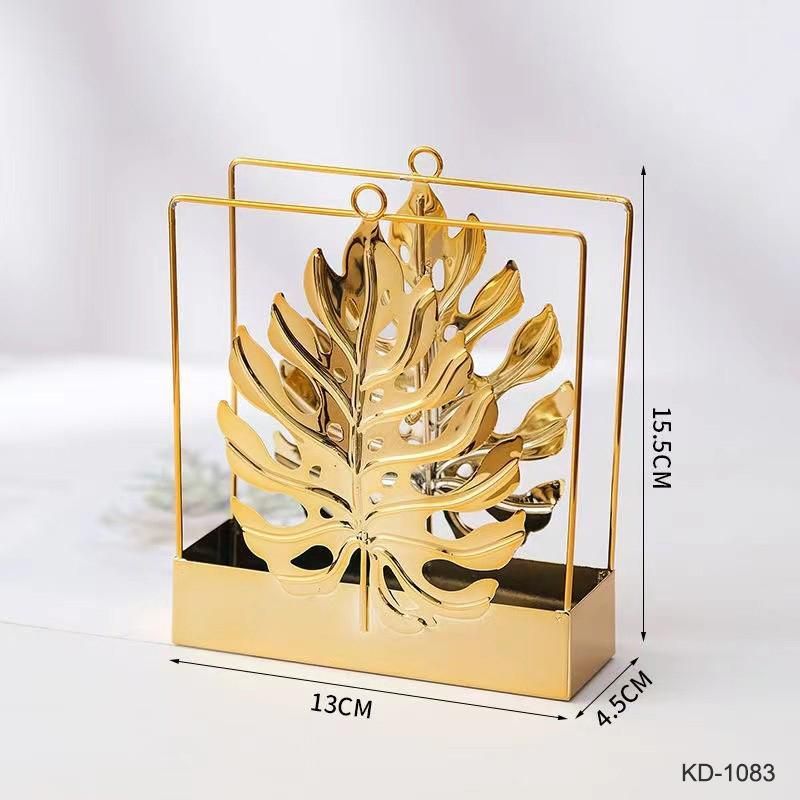 Gold Leaf Design Napkin Holder KD-1083 view 3