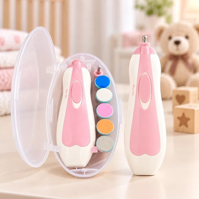 Premium 6-in-1 Baby Electric Nail Trimmer Kit – Safe, Silent & Gentle Automatic Nail Clipper for Newborns, Toddlers & Adults (Random Color) view 4