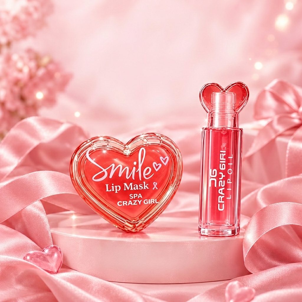 2 In 1 Crazy Girl Lip Oil + Lip Mask Set Cosmetics Product For Girl's view 3