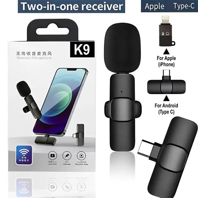 K9 Dual Wireless Microphone for Smartphones view 2