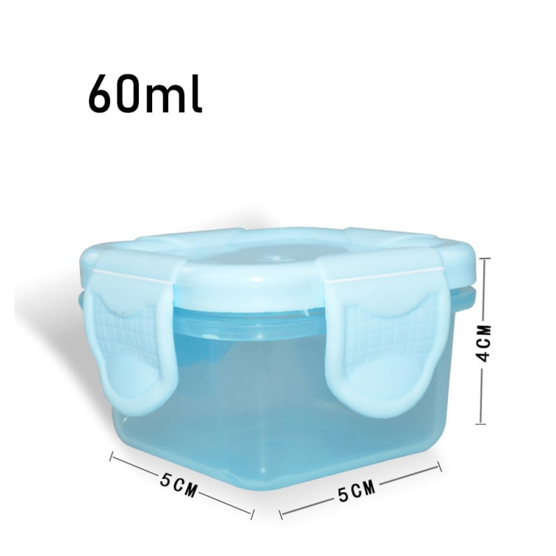 4PCS Mini Food Storage Container Set – Multipurpose Airtight Kitchen Organizer Boxes with Clip Lids - Random Color view 3