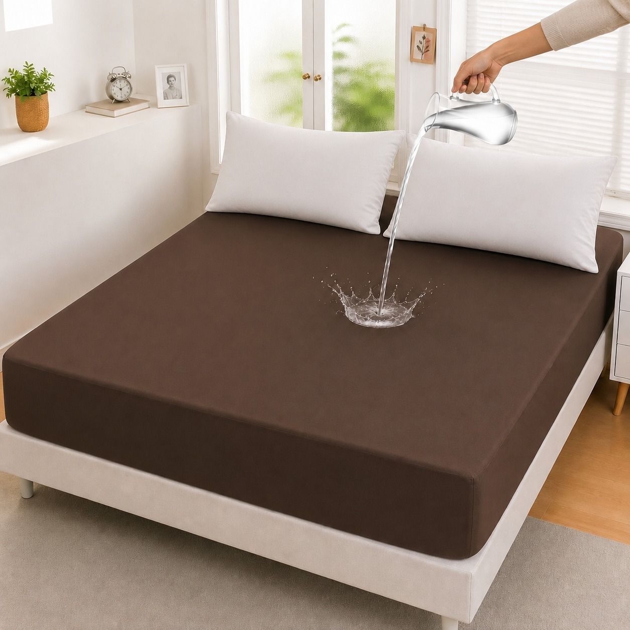 Micro Fitted Waterproof Mattress Cover & Protector – Dust Mite Proof & Machine Washable view 4