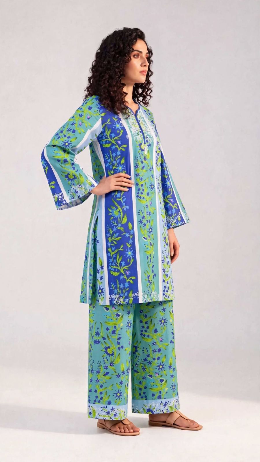 Women’s 2-Piece Pret Stitched Lawn Co-Ord Set/Kameez Shalwar Fashion And Apparel Accessory For Party And Festivals view 2