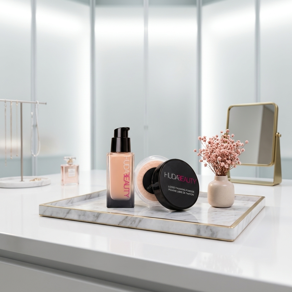 Huda Beauty 2 In 1 Makeup Deal Foundation And Loose Finishing Powder - Ivory view 2
