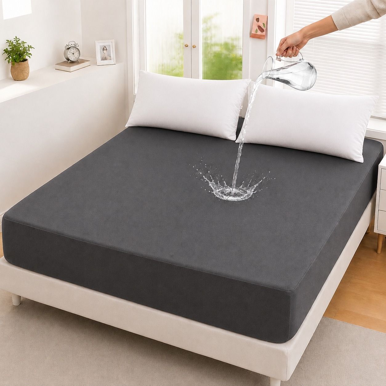 Micro Fitted Waterproof Mattress Cover & Protector – Dust Mite Proof & Machine Washable view 2