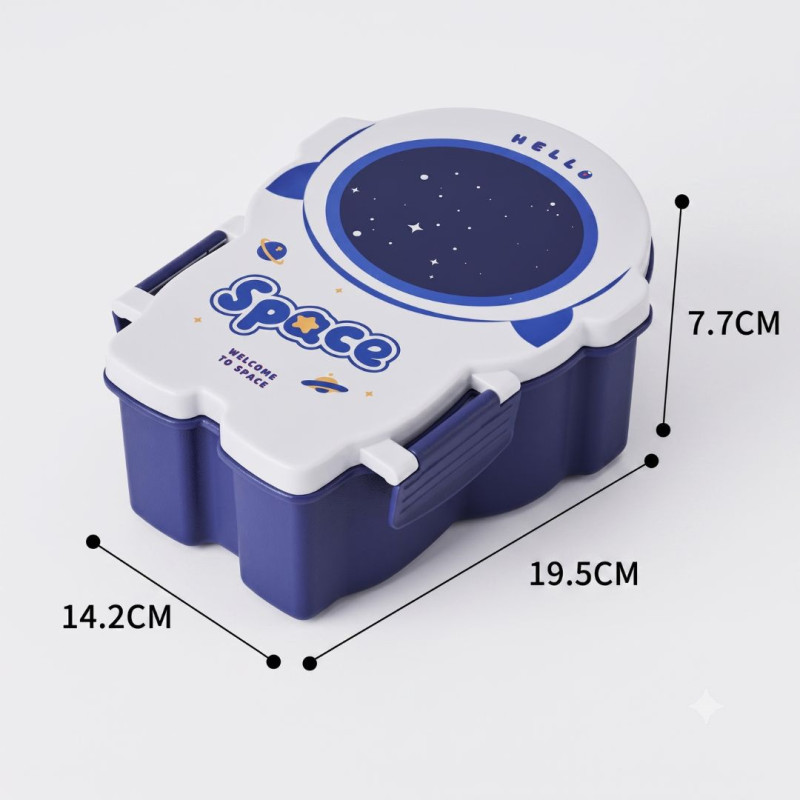 Space Theme Lunch Box with 3 Compartments view 2