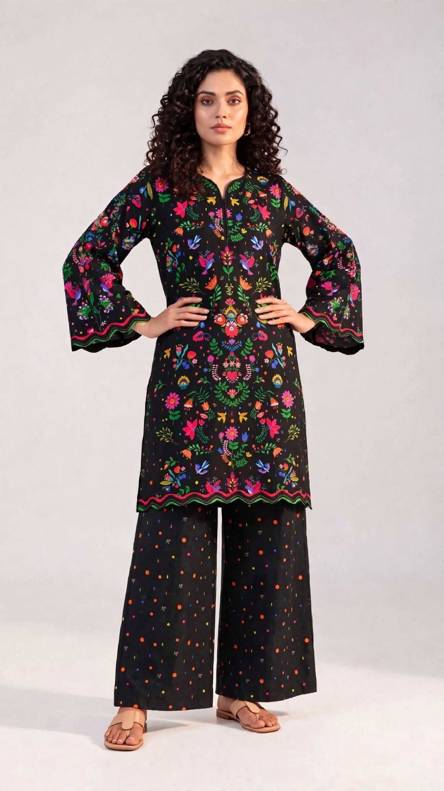 Women’s 2-Piece Pret Stitched Co-Ord Set/Kameez Shalwar Lawn Fabric - Fashion And Apparel Accessory view 5