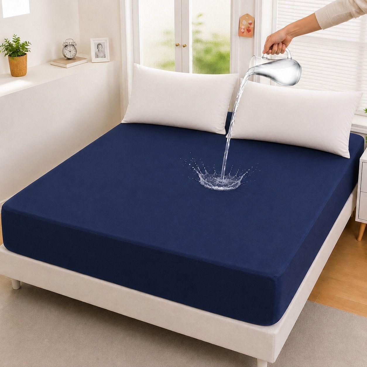Micro Fitted Waterproof Mattress Cover & Protector – Dust Mite Proof & Machine Washable view 3