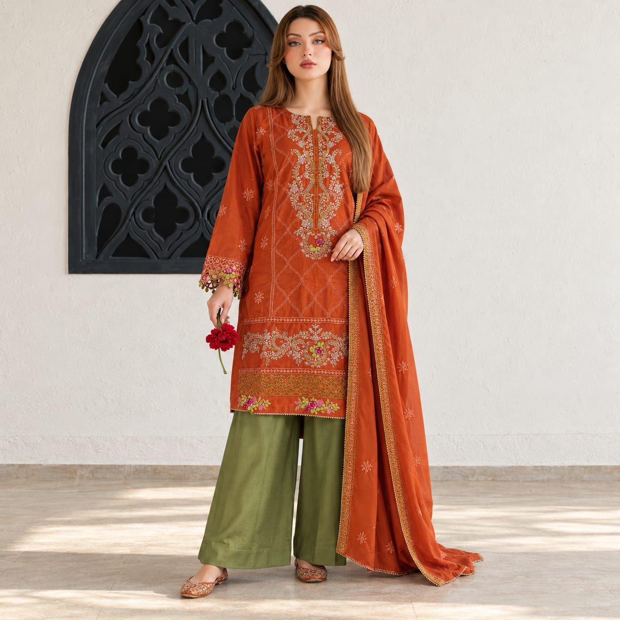 MARIA.B Ready-to-Wear 3-Piece Winter Dhanak Suit view 3