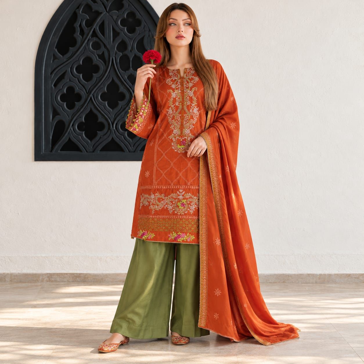 MARIA.B Ready-to-Wear 3-Piece Winter Dhanak Suit view 4
