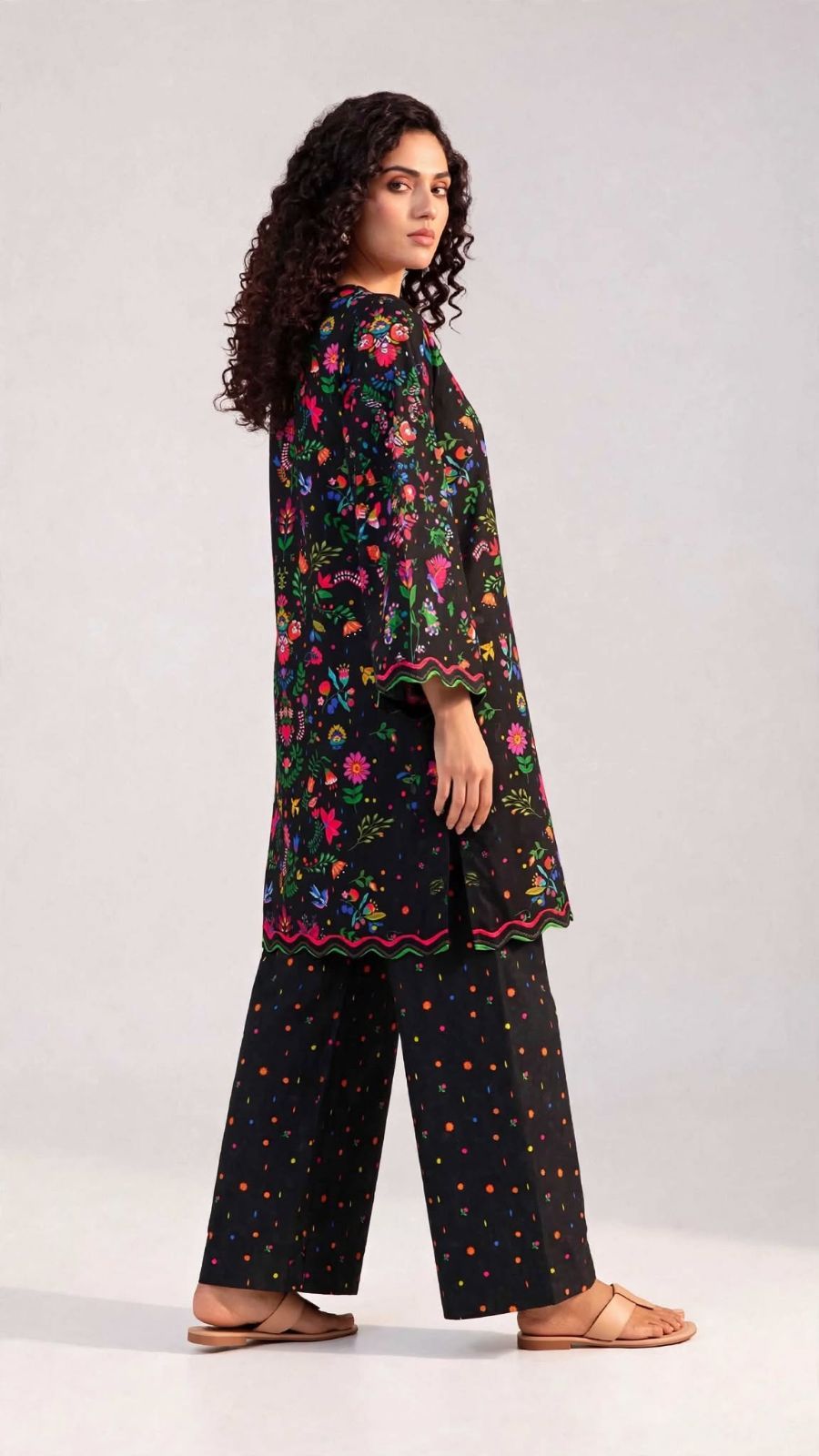 Women’s 2-Piece Pret Stitched Co-Ord Set/Kameez Shalwar Lawn Fabric - Fashion And Apparel Accessory view 2