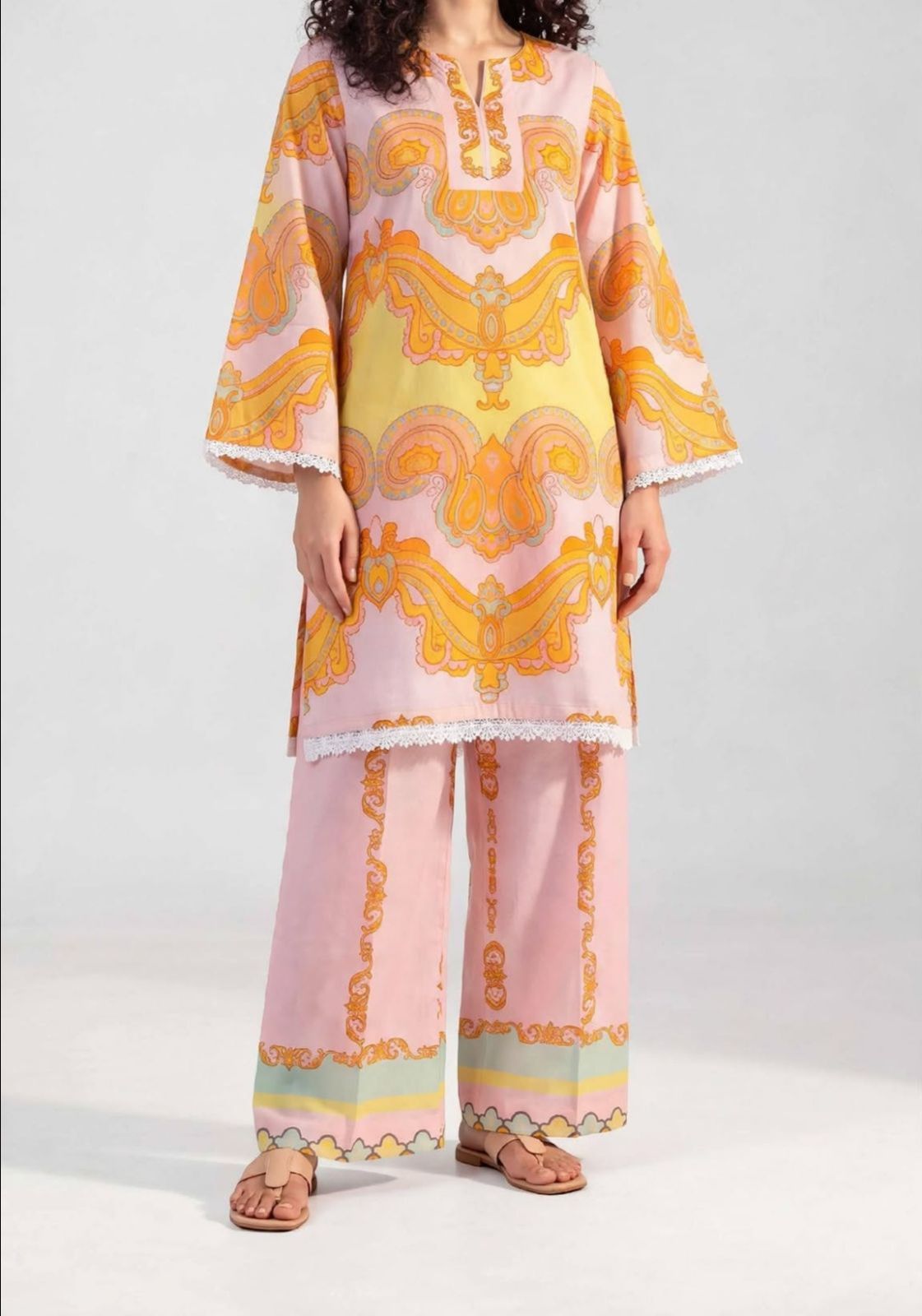 Women’s 2-Piece Pret Stitched Co-Ord Set/Kameez Shalwar