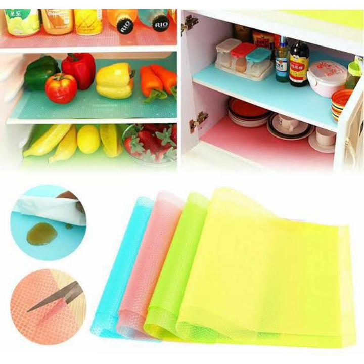 1 Roll Refrigerator Mats Shelf Liners, 45 ×150cm Plastic Refrigerator  Sheet Liners Kitchen Sheet (Random Color) view 3