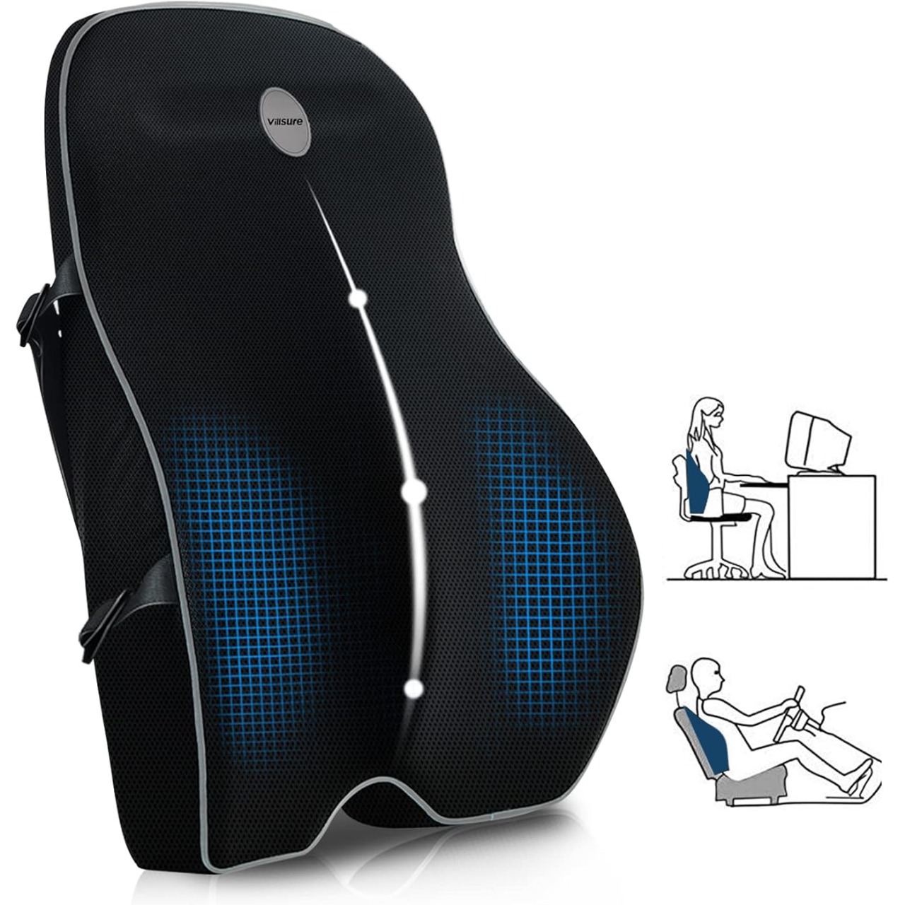 Car Seat Back Relief Pillow – Lumbar Pain Support view 5