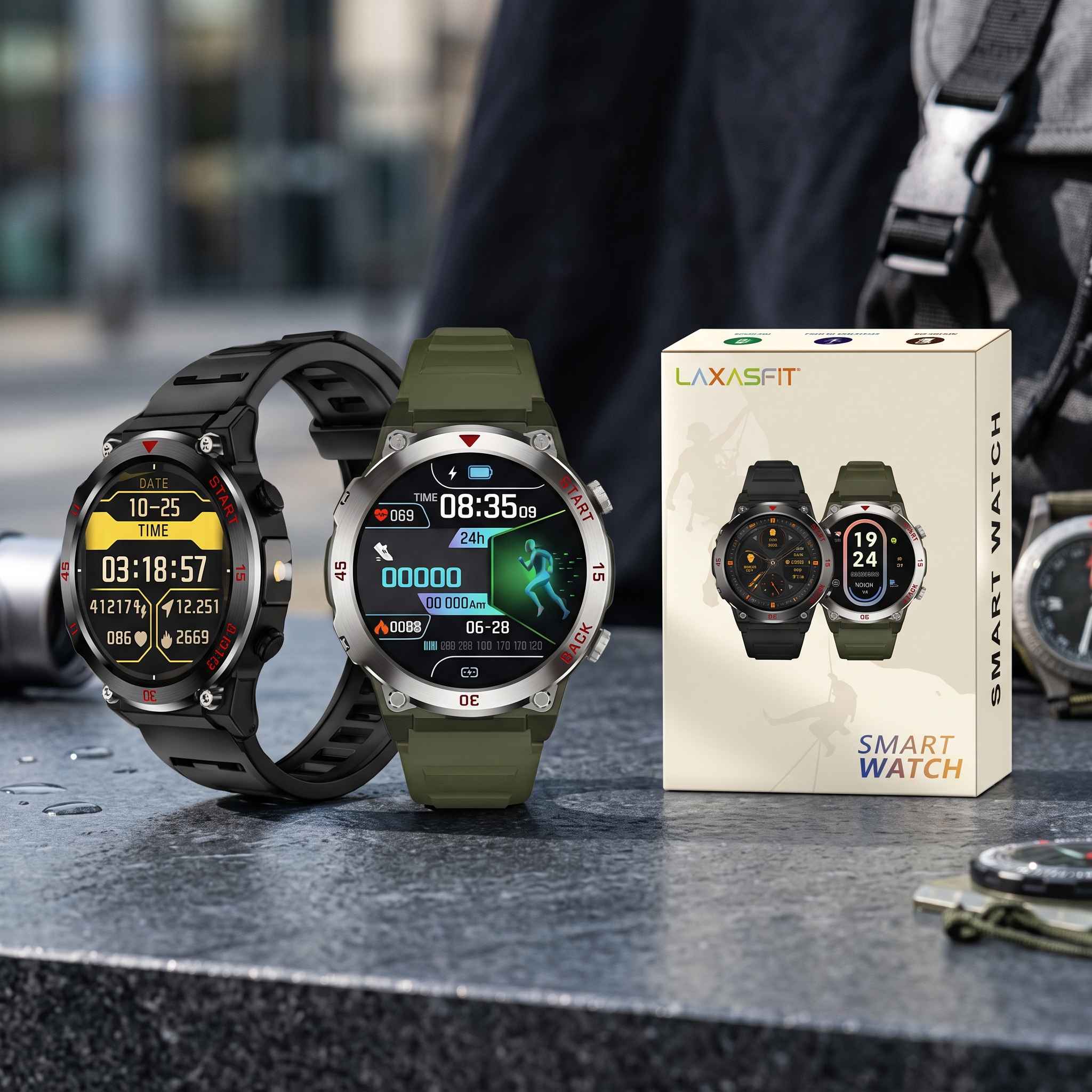 Laxasfit Rugged Smart Watch view 4