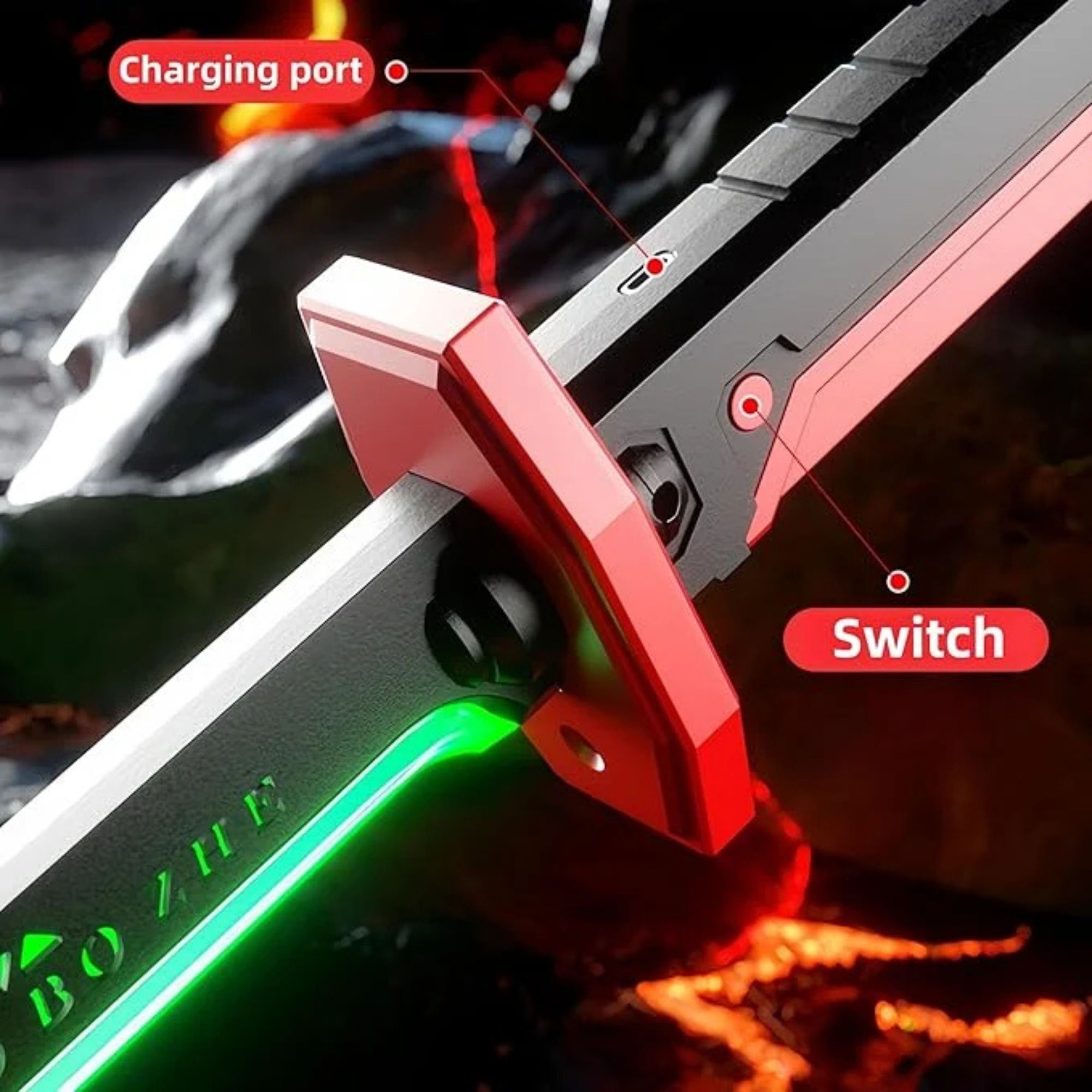Color Flowing Spark Sword - Rechargeable LED Toy Sword view 2