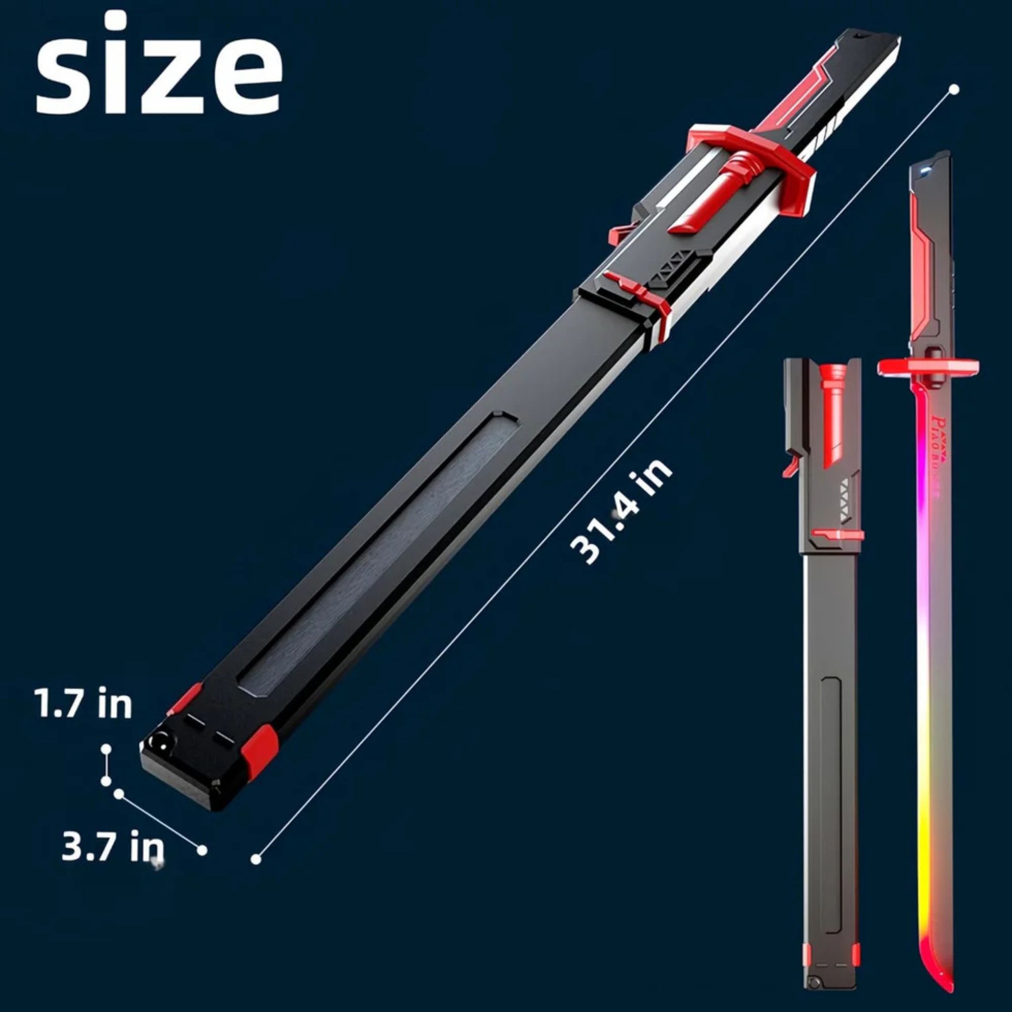 Color Flowing Spark Sword - Rechargeable LED Toy Sword view 4