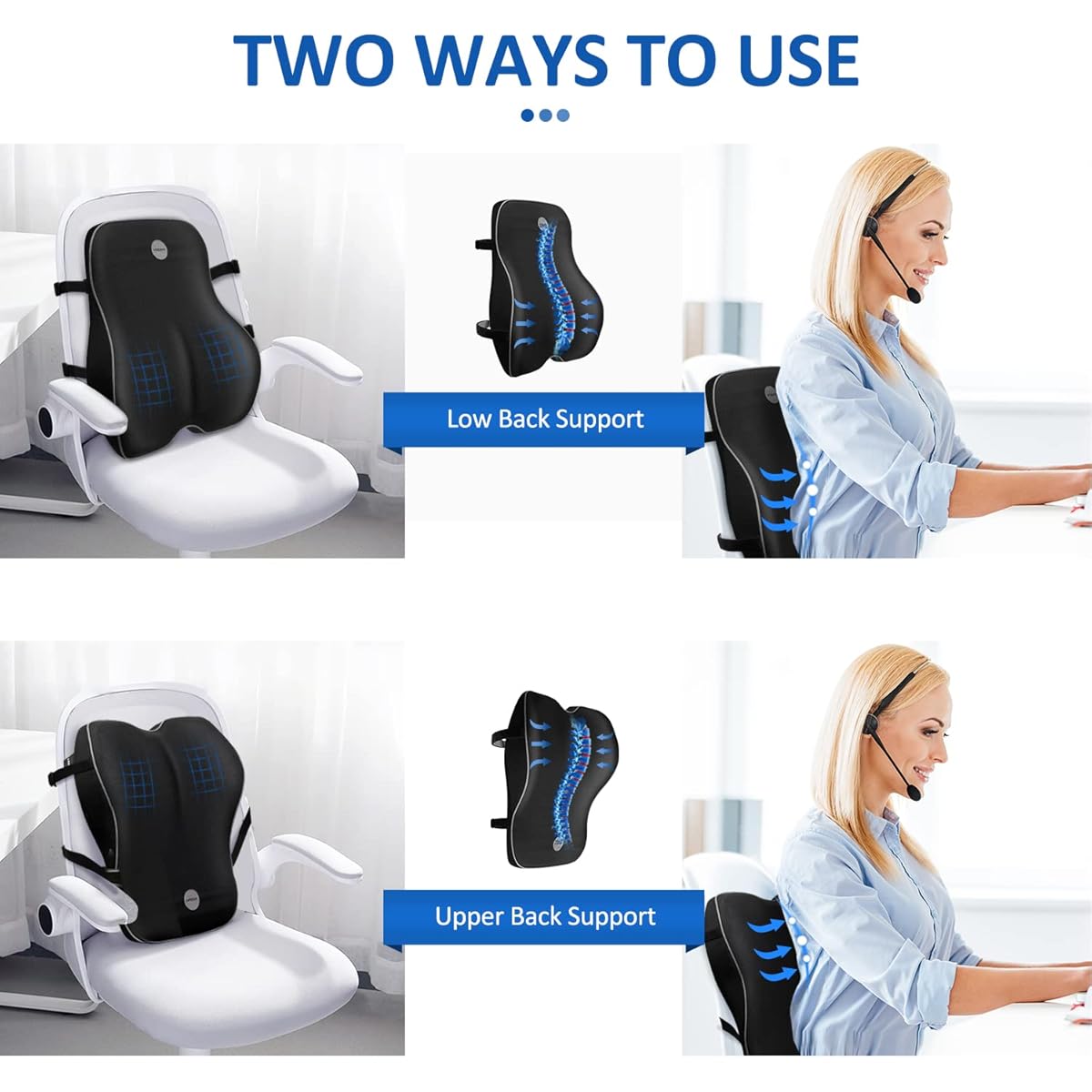 Car Seat Back Relief Pillow – Lumbar Pain Support view 4