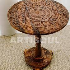 Handcrafted solid Wooden Carving Table - view 3