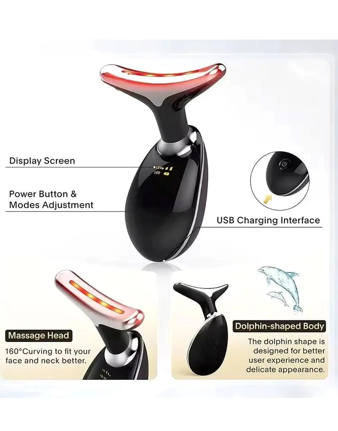 Premium Rechargeable Face & Neck Massager – Vibrating Beauty, Skin Care & Relaxation Device | Portable & Easy to Use view 5