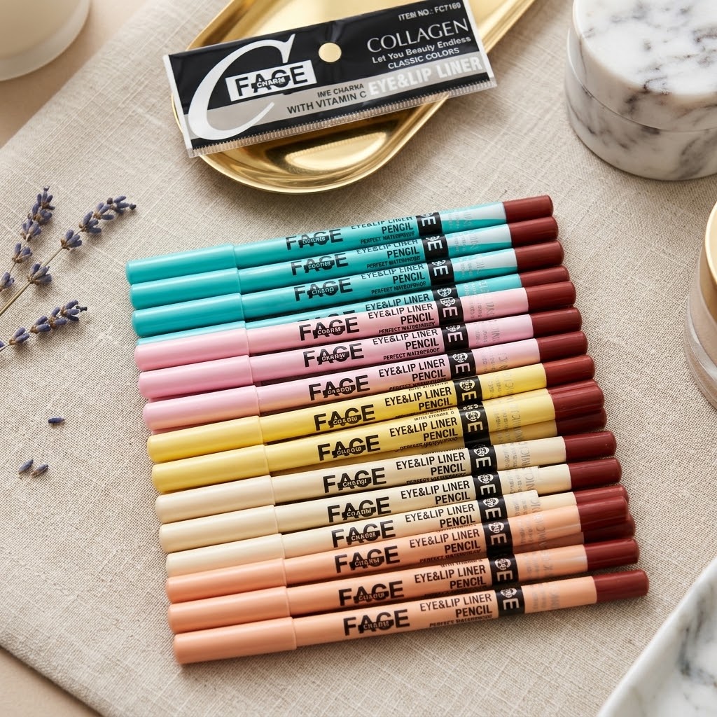 Face Charm Eye & Lip Liner Pencil (Pack of 12)