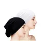 pack of 2 inner hijab cap Muslim Inner Hijab Cap / Muslim Women Plain Hat Islamic Inner Caps Head wear Under scarf Hijab (white and black )