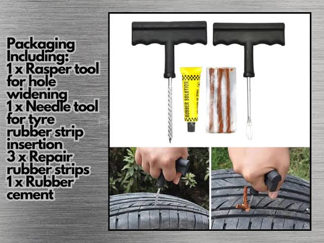 Tubeless Tyre Puncture Repair Kit for Motorcycles, Cars & Cycles view 3