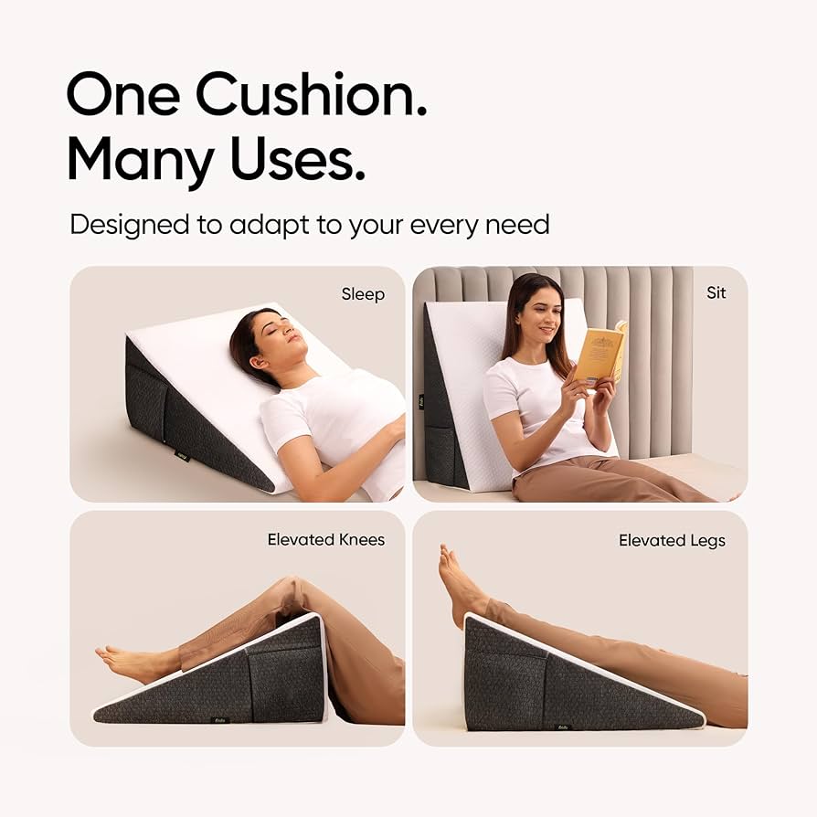 Ultimate Wedge Plus Cushion Pillow Foam for Back & Leg Support view 2