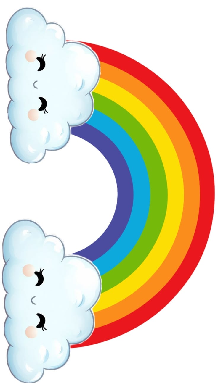 Cute Rainbow & Clouds Waterproof PVC Kiss Cut Sticker