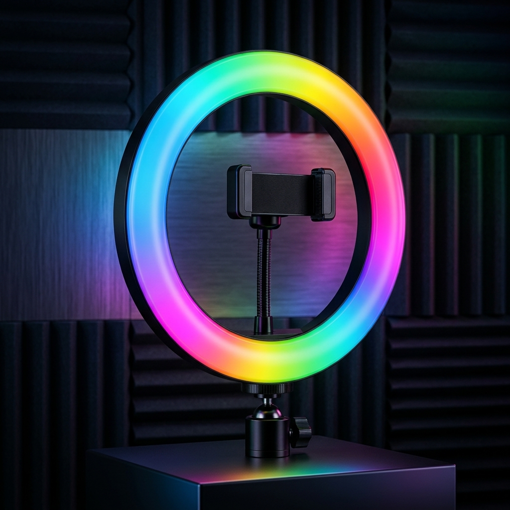 26cm RGB LED Ring Light – Premium Multi-Color Lighting Kit for TikTok, Makeup, Selfies, Photography & Live Streaming