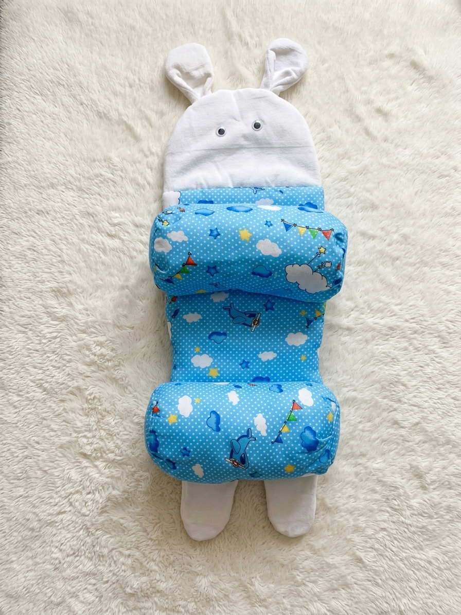Original Medicated Adjustable Newborn Baby Head Shaping & Sleeping Support Pillow | Anti-Roll Cushion, Soft Neck Support & Head Positioner | Random Color view 2