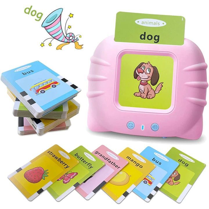 Talking Flash Card Reader for Kids with 112 Cards | Interactive English Learning & Educational Toy for Toddlers | Random Color view 4