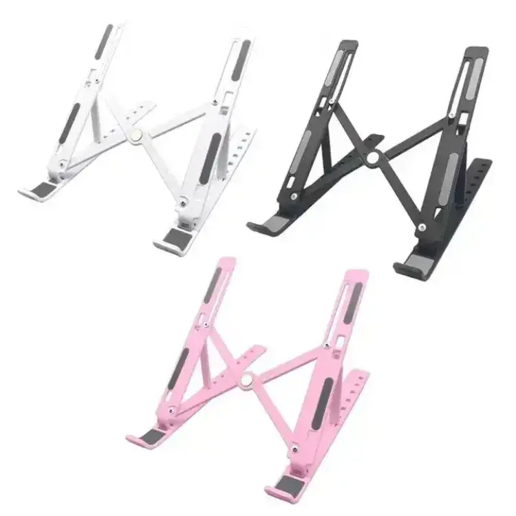 Laptop Plastic Stand Simple adjustable portable laptop stand folding abs (Random Color)