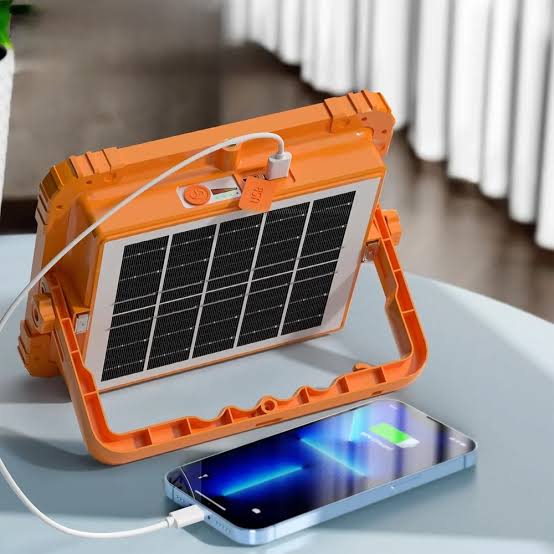 Solar Power Bank with Super Bright LED Light | Solar & USB Charging | Portable Emergency Light & Mobile Charger view 3